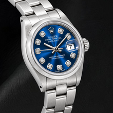Afbeelding in Gallery-weergave laden, Rolex Datejust 69240 26mm Blauwe Diamanten Wijzerplaat Roestvrij Staal Horloge
