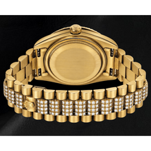 Afbeelding in Gallery-weergave laden, Rolex Day-Date 18078 36mm Champagne Wijzerplaat met Streepindexen Geelgoud Horloge
