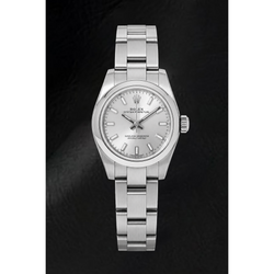 Rolex Oyster Perpetual 176200 26mm Zilveren Lichtgevende Wijzerplaat Roestvrij Staal Horloge