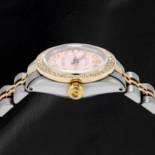 Afbeelding in Gallery-weergave laden, Rolex Oyster Perpetual 67193 26mm Roze Diamanten Wijzerplaat Tweekleurig Jubilee-armband
