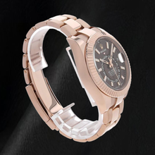 Afbeelding in Gallery-weergave laden, Rolex Sky-Dweller 326935 42mm Chocoladebruine Wijzerplaat met Streepindexen Roségoud Horloge
