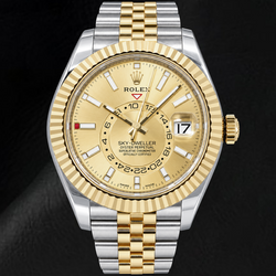 Rolex Sky-Dweller 336933 42mm Champagne Wijzerplaat Tweekleurig Horloge