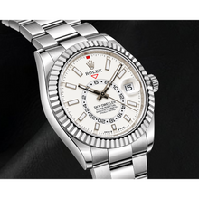 Afbeelding in Gallery-weergave laden, Rolex Sky-Dweller 336934 42mm Roestvrij Staal Horloge met Witte Lichtgevende Wijzerplaat
