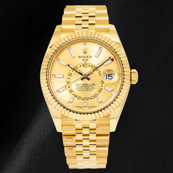Rolex Sky-Dweller 336938 42mm Champagne Wijzerplaat Geelgoud Horloge
