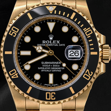 Afbeelding in Gallery-weergave laden, Rolex Submariner Date 40 mm 116618LN Horloge met zwarte wijzerplaat en zwarte keramische lunette
