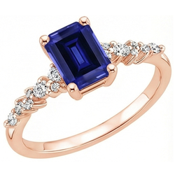 Echte Diamant Ring 3.50 Karaat - 14K Roségoud