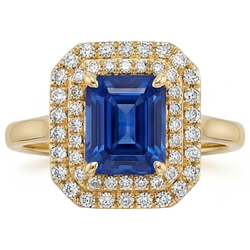 Fijn VVS Zuiverheid Royal Blue Saffier Edelsteen Ring – 4 karaat