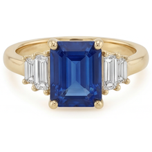 Afbeelding in Gallery-weergave laden, Royal Blue Saffier Gekleurde Steen Ring – vooraanzicht

