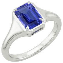 Afbeelding in Gallery-weergave laden, smaragd solitaire ring Sri Lankaanse saffier 3 karaat
