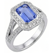 Afbeelding in Gallery-weergave laden, smaragd tanzaniet Natuurlijke echte diamanten ( niet in een laboratorium gekweekt ) 5.36 karaat fancy ring nieuw
