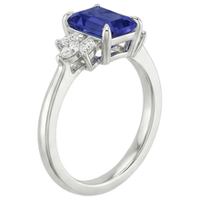 Afbeelding in Gallery-weergave laden, echte marquise saffier 2.50karaat ring bovenaanzicht
