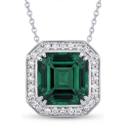 Toermalijn Asscher Slijpvorm Edelsteen Hanger 3,50 karaat – 14K