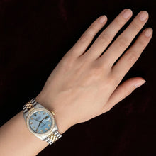 Afbeelding in Gallery-weergave laden, Tt Jubilee-armband Datejust Blauwe Diamanten Wijzerplaat Lunette Rolex Horloge SNELINSTELLING VAN DE DATUM
