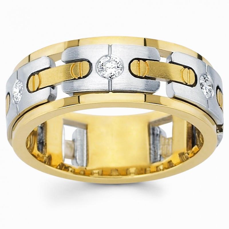 0.45 Karaat Ronde Echt Diamanten Mannen Verlovingsband Sieraden Nieuw