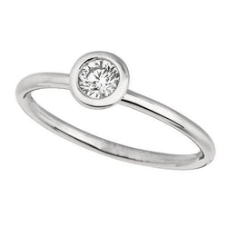 0,50 karaat ronde diamanten ring set verlovingsring wit goud 14K