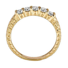 Afbeelding in Gallery-weergave laden, 0,50 karaat ronde diamanten vintage stijl eeuwigheid band geel goud - harrychadent.nl

