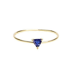 0,50 karaat solitaire biljoen saffier ring geel gouden sieraden