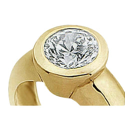 0,50 karaat solitaire echte diamanten solitaire ring geel goud 14k