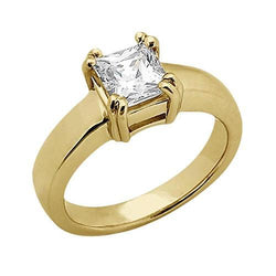 0,75 karaat diamanten ring Solitaire verlovingsring geel goud 14K