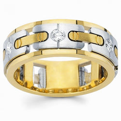 0.45 karaat ronde diamanten mannen verlovingsband sieraden Nieuw