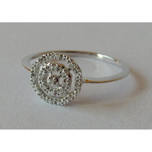 Afbeelding in Gallery-weergave laden, 0.50 karaat diamanten ring dubbele halo stijl wit goud 14K - harrychadent.nl
