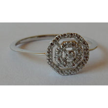 Afbeelding in Gallery-weergave laden, 0.50 karaat diamanten ring dubbele halo stijl wit goud 14K - harrychadent.nl

