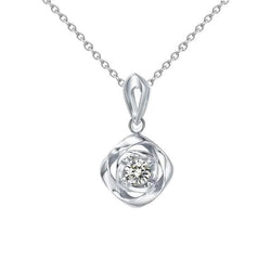 0,50 Karaat Ronde Echt Diamanten Hanger Wit Goud 14K Sieraden