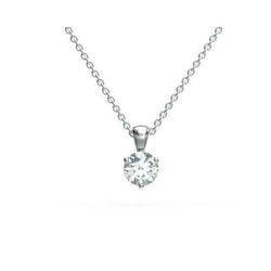 0,50 Karaat Solitaire Ronde Geslepen Echt Diamanten Halsketting Hanger