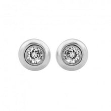 Afbeelding in Gallery-weergave laden, GIA-gecertificeerd 0.60 ct kleine ronde Natuurlijke echte diamanten ( niet in een laboratorium gekweekt ) oorknopjes 14k witgoud
