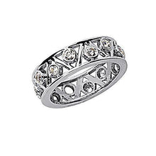 Afbeelding in Gallery-weergave laden, 0,70 Karaat Ronde Echt Diamanten Eeuwigheid Trouwring Wit Goud 14K
