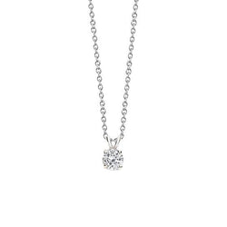 0,85 karaat Dames Echt Diamanten Halsketting Hanger Wit Goud