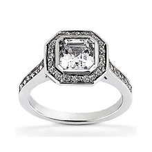 Afbeelding in Gallery-weergave laden, 1 Karaat Asscher Diamanten Ring
