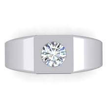 Afbeelding in Gallery-weergave laden, 1 Karaat F VS1 Diamanten Heren Solitaire Ring 14K Witgoud
