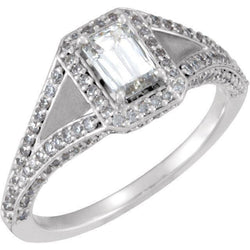 1 Karaat Smaragd Diamanten Ring
