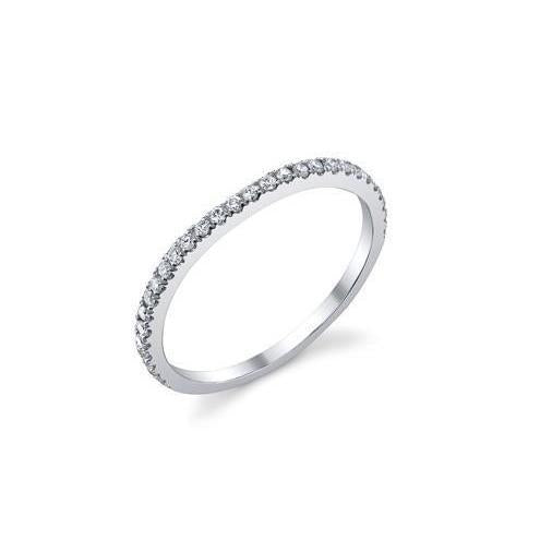 1 ct rond geslepen diamanten trouwring 14K witgoud - harrychadent.nl