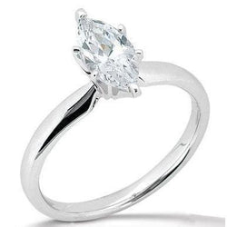 1 ct. Marquise Diamond Engagement Solitaire Ring Nieuw