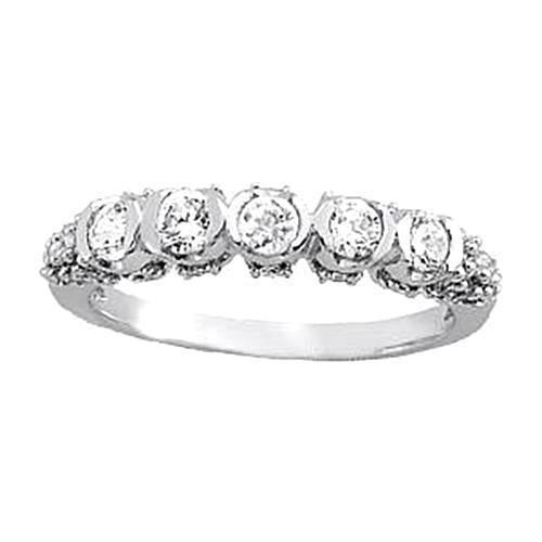 1 karaat Diamanten ring set verlovingsband wit goud 14k - harrychadent.nl