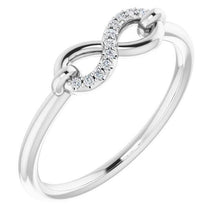 Afbeelding in Gallery-weergave laden, 1 karaat infinity diamond promise ring wit goud 14k
