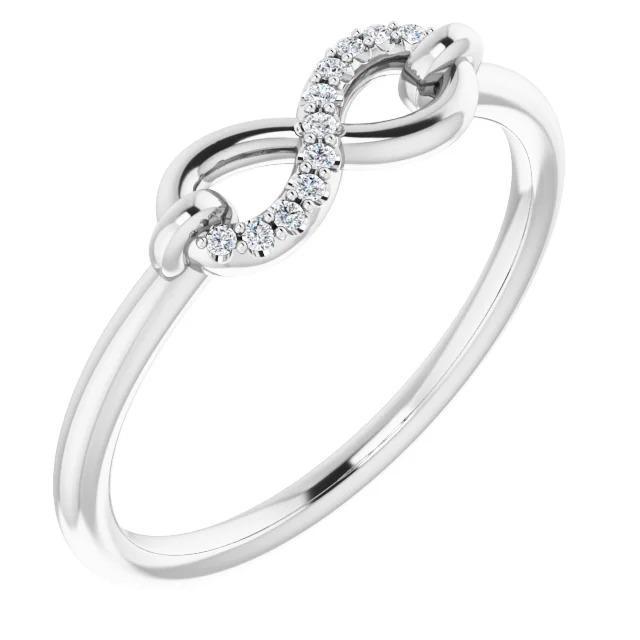 1 karaat infinity diamond promise ring wit goud 14k