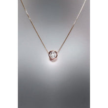 Afbeelding in Gallery-weergave laden, 1 karaat bezel set ronde diamanten hanger 14K Rose Gold - harrychadent.nl

