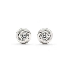 Afbeelding in Gallery-weergave laden, echte round diamant 1karaat oorbel vooraanzicht
