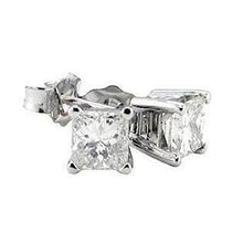 Afbeelding in Gallery-weergave laden, echte princess diamant 1karaat oorbel vooraanzicht

