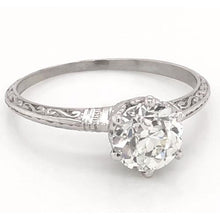 Afbeelding in Gallery-weergave laden, 1 karaat diamanten solitaire filigraan ring vrouwen sieraden
