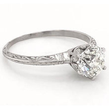 Afbeelding in Gallery-weergave laden, 1 karaat diamanten solitaire filigraan ring vrouwen sieraden
