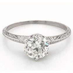 1 karaat diamanten solitaire filigraan ring vrouwen sieraden