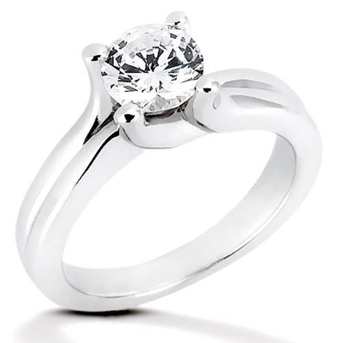 1 karaat diamanten solitaire ring griffen stijl wit goud 14k - harrychadent.nl