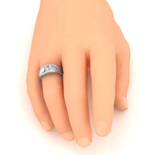 Afbeelding in Gallery-weergave laden, 1 karaat heren zigeuner solitaire diamanten ring F Vs1 ronde diamant witgoud 14K
