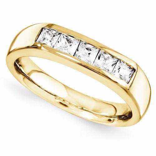 1 karaat prinses Diamanten jubileum ring geel goud 14K - harrychadent.nl