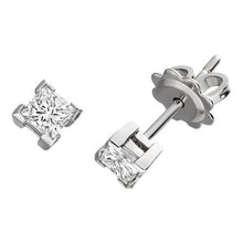Afbeelding in Gallery-weergave laden, 1 karaat prinses geslepen diamanten oorbel gouden sieraden - harrychadent.nl
