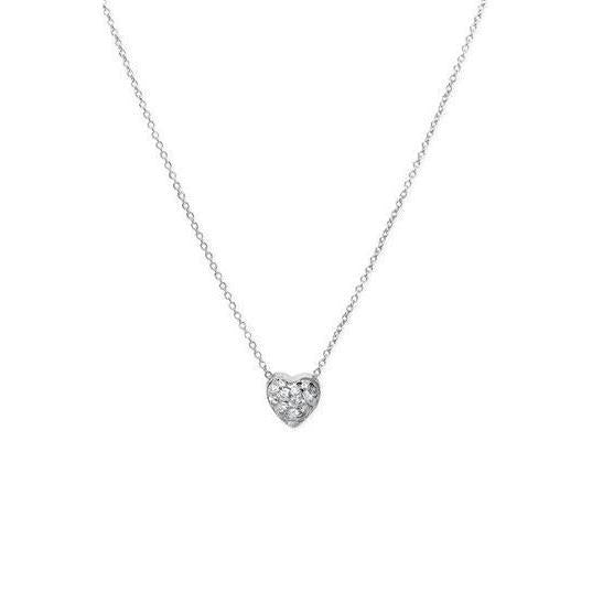 1 karaat ronde, briljant geslepen hartvormige hanger ketting - harrychadent.nl